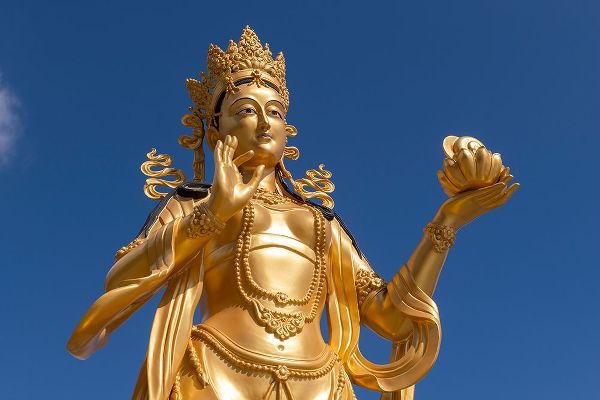 Bhutan-Thimphu Kuensel Phodrang-aka Buddha Point-Golden Bodhisattva statue
